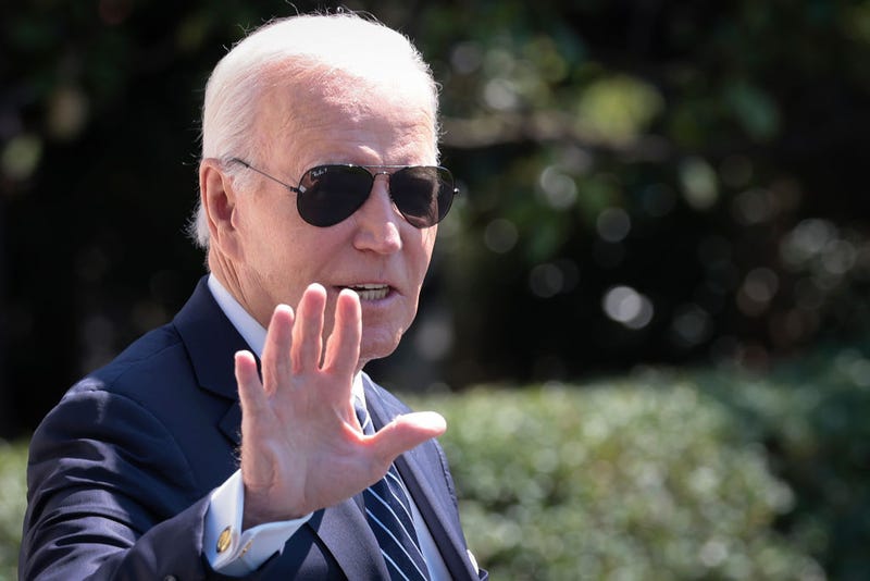 U.S. President Joe Biden departs the White House on August 17, 2023 in Washington, DC. 