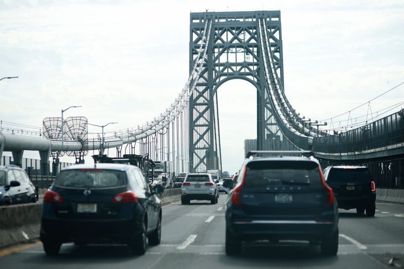 Traffic is seen along the George Washington Bridge on Aug. 18, 2023.