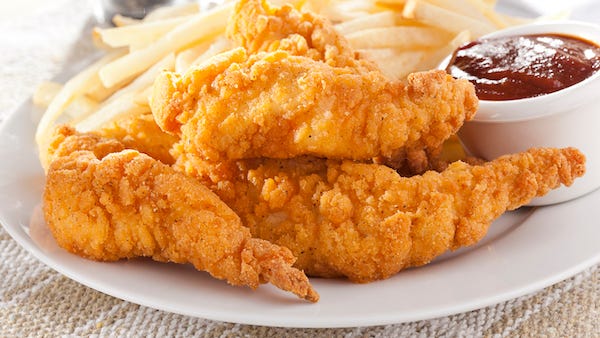 Supply chain issues can lead to a shortage of chicken tenders