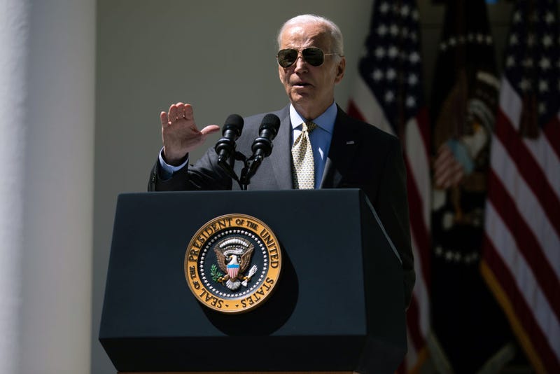 U.S. President Joe Biden speaks about the August U.S. Jobs and Employment report in the Rose Garden at the White House on September 1, 2023 in Washington, DC. 