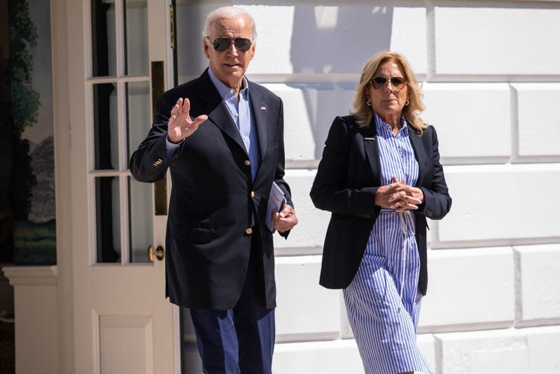 President Joe Biden and First Lady Dr. Jill Biden depart the White House en route to Florida on September 2, 2023 to tour storm-damaged communities impacted by Hurricane Idalia.