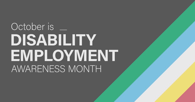 October is National Disability Employment Awareness Month banner