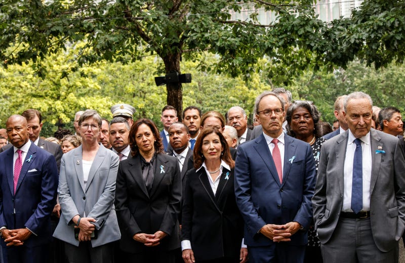Vice President Kamala Harris and other elected leaders and officials during the ceremony