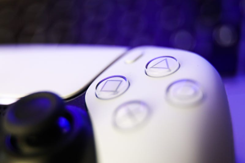 A PlayStation DualSense controller.