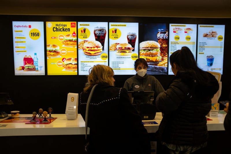 Prices for Mcdonald´s meals on September 05, 2023 in Buenos Aires, Argentina. Experts expect a two digit inflation rate for August which will contribute to an overall of more than 115% a year. Official figures will be released on September 13th. A 22% unexpected devaluation of the local peso also accelerated the increase in the cost of living. 