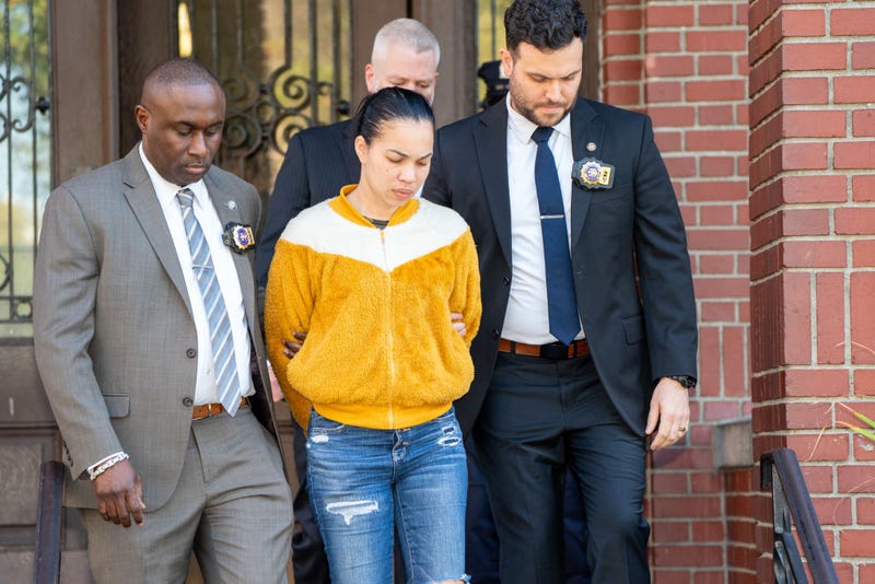 Grei Mendez, a suspect in the day care death of 1-year-old Nicholas Dominici, was taken from the NYPD 52nd Precinct in the Bronx on Sunday September 17, 2023. 