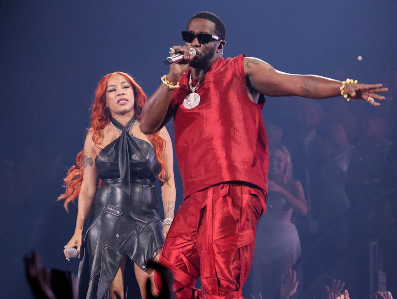 Keyshia Cole and Diddy perform onstage during the 2023 MTV Video Music Awards at Prudential Center on September 12, 2023