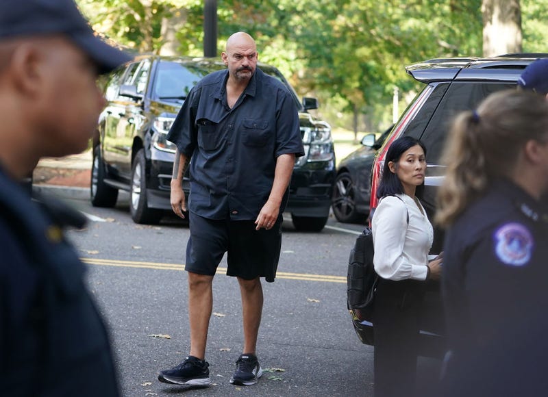 U.S. Sen. John Fetterman (D-PA) arrives for the “AI Insight Forum” at the Russell Senate Office Building on Capitol Hill on September 13, 2023 in Washington, DC.