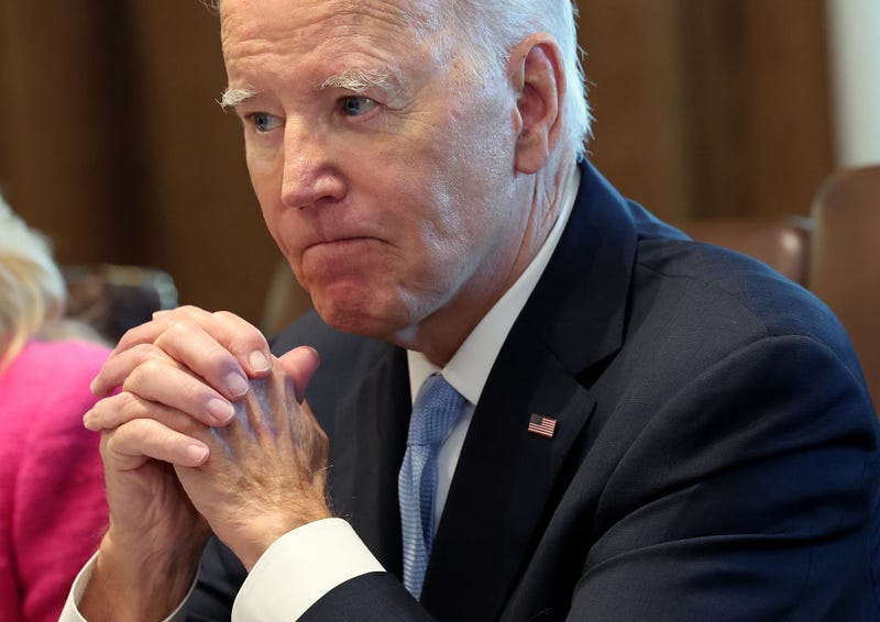 U.S. President Joe Biden listens to shouted questions regarding impeachment during a meeting of his Cancer Cabinet at the White House on September 13, 2023 in Washington, DC. Biden spoke on new actions the federal government and non-governmental organizations are taking to help end cancer. (Photo by Kevin Dietsch/Getty Images)