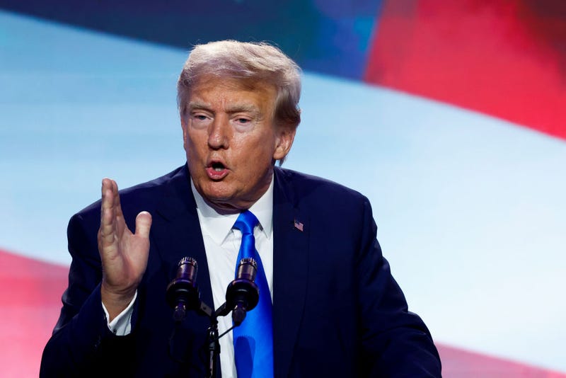 Republican presidential candidate and former President Donald Trump speaks at the Pray Vote Stand Summit at the Omni Shoreham Hotel on September 15, 2023 in Washington, DC.