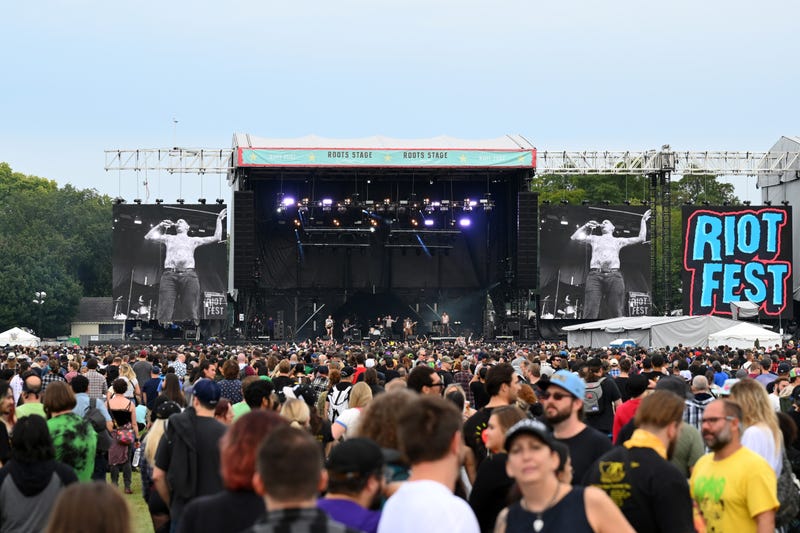 crowds during Riot Fest
