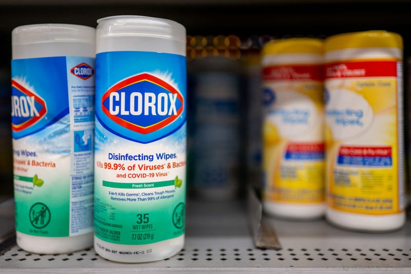 Clorox disinfecting wipes are seen displayed for sale at a Walmart Supercenter on September 18, 2023 in Austin, Texas. Clorox has warned of a drop in quarterly earnings and product shortages after a recent cyberattack on the company's information technology infrastructure has disrupted operations and product availability. (Photo by Brandon Bell/Getty Images)