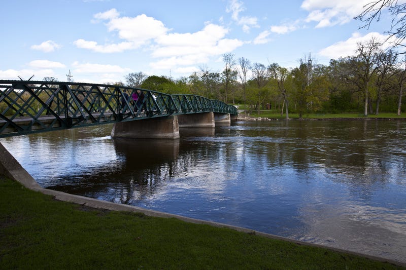 The Fox River, as photographed from inside Fabyan Forest Preserve in Geneva, Ill., on May 12, 2013.