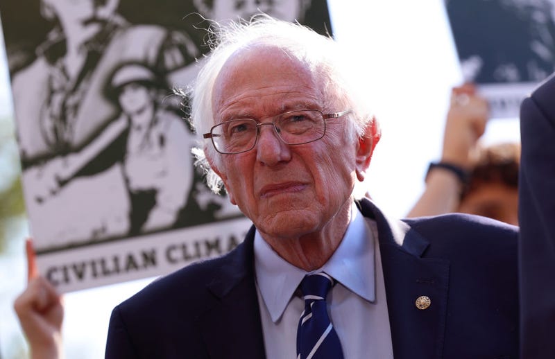 U.S. Sen. Bernie Sanders (I-VT) attends a news conference on the launch of the American Climate Corps outside the U.S. Capitol building on September 20, 2023 in Washington, DC.