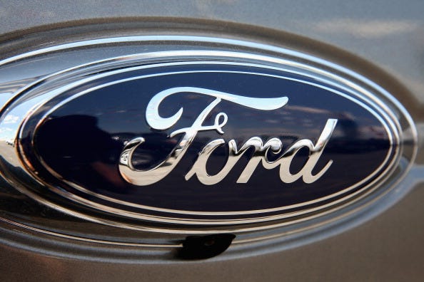 Ford logo on a vehicle