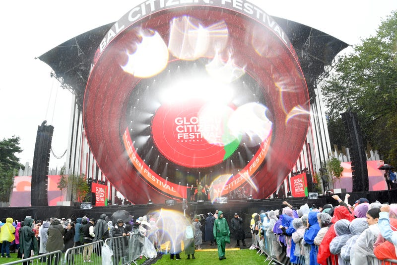 (L-R) Rachel Brosnahan, Common and Natasha Lyonne speak onstage during Global Citizen Festival 2023 at Central Park on September 23, 2023 in New York City