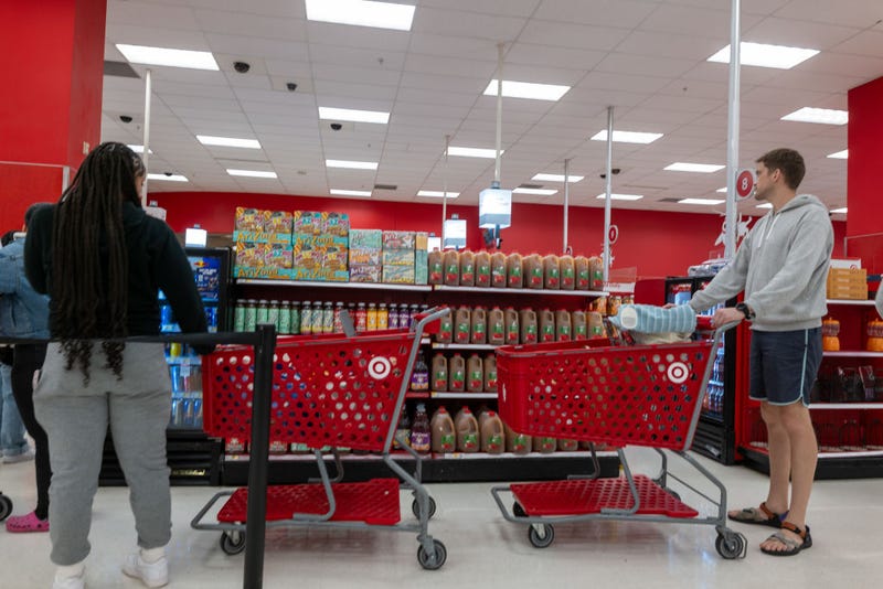 People shop at a Target store in the Harlem neighborhood in Manhattan on September 28, 2023 in New York City. 
