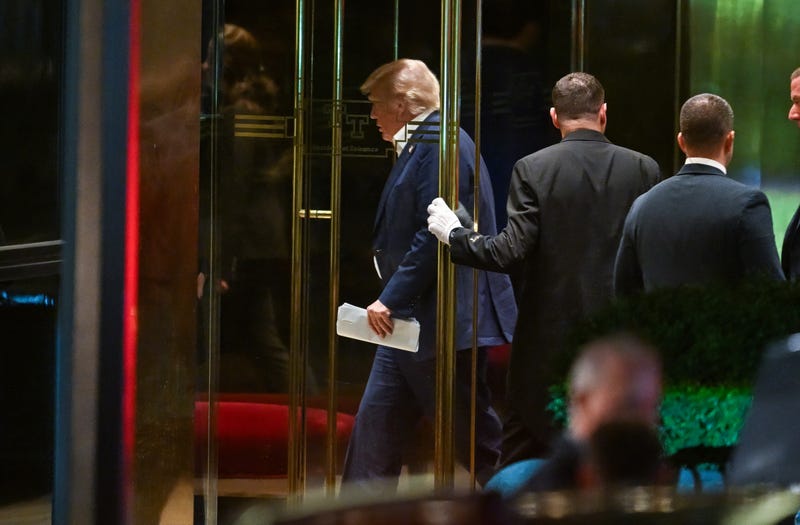 Donald Trump arrives at Trump Tower on Oct. 1, 2023 in New York City