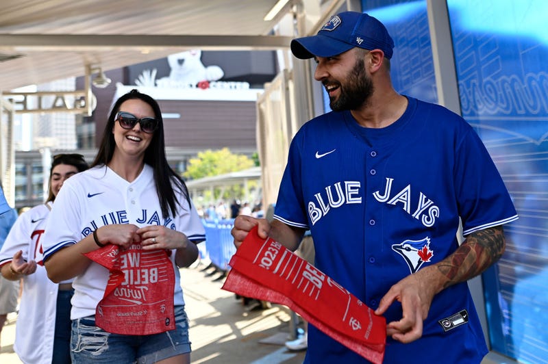 Toronto Blue Jays fans arrive prior to Game One of the Wild Card Series between the Toronto Blue Jays and the Minnesota Twins at Target Field on October 03, 2023 in Minneapolis, Minnesota.