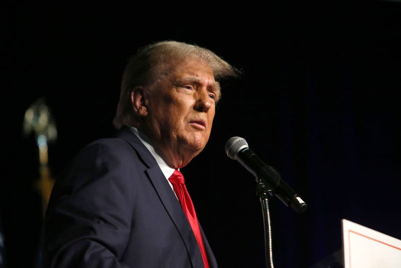 Former U.S. President Donald Trump delivers remarks at a rally hosted by Club 47 USA at the Palm Beach County Convention Center on October 11, 2023 in West Palm Beach, Florida. Even as Trump faces multiple criminal indictments, he still maintains a commanding lead in the polls over other Republican candidates. (Photo by Alon Skuy/Getty Images)