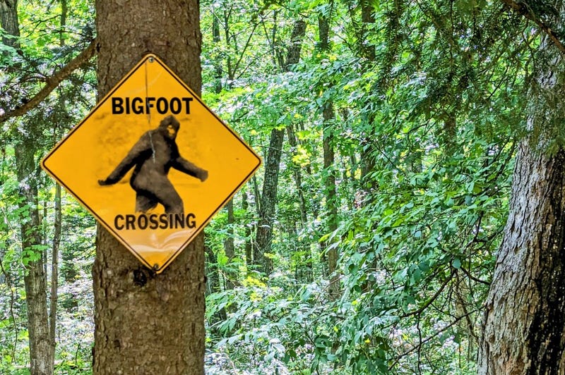 Bigfoot crossing sign