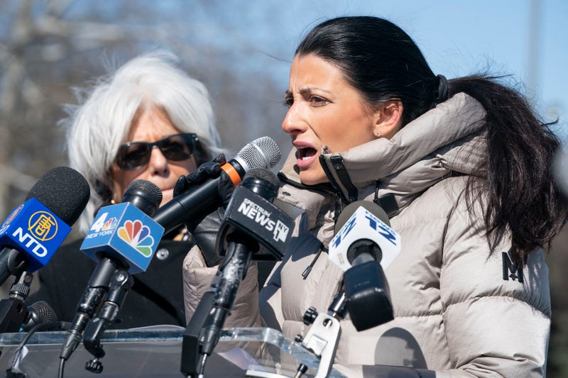 Councilwoman Inna Vernikov speaks at a press conference on Tuesday, March 29, 2022