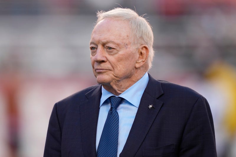 Dallas Cowboys owner Jerry Jones is seen prior to a game against the San Francisco 49ers at Levi's Stadium on Oct. 8, 2023, in Santa Clara, California.