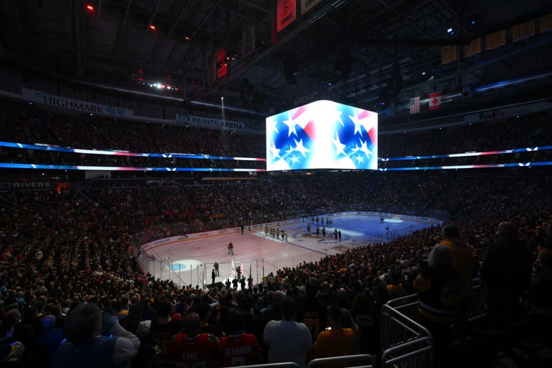  A general view prior to a game between the Pittsburgh Penguins and the Chicago Blackhawks 