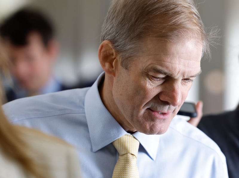 U.S. Jim Jordan (R-OH) returns to a House Republican caucus meeting at the Longworth House Office Building on October 13, 2023 in Washington, DC. House Republicans continue to debate their pick for Speaker after their initial nominee, Rep. Steve Scalise (R-LA), withdrew his name from the race after failing to secure the number of votes needed. The full House of Representatives is expected to vote on a replacement for former Speaker Kevin McCarthy (R-CA) after he was ousted last week. (Photo by Anna Moneymaker/Getty Images)