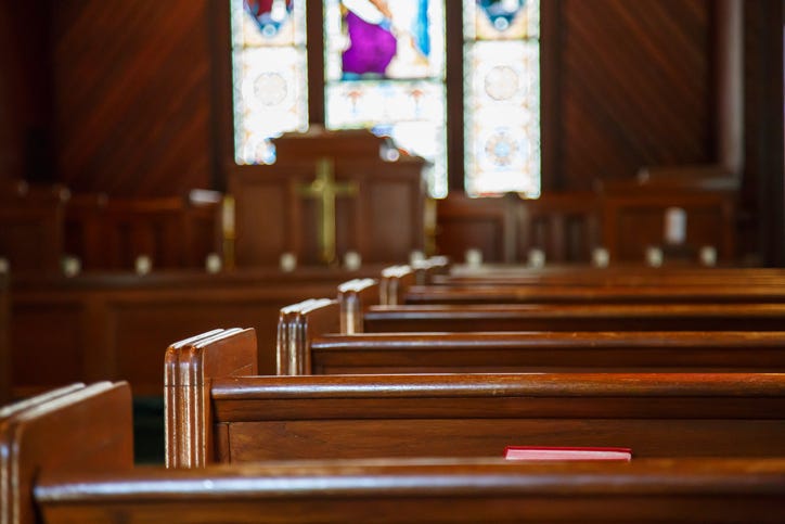Inside of a church. 
