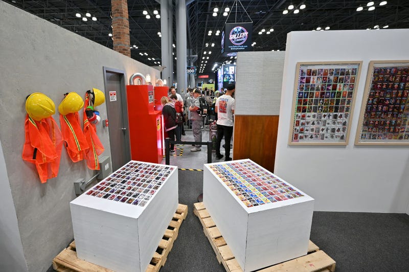  A view of the Topps booth