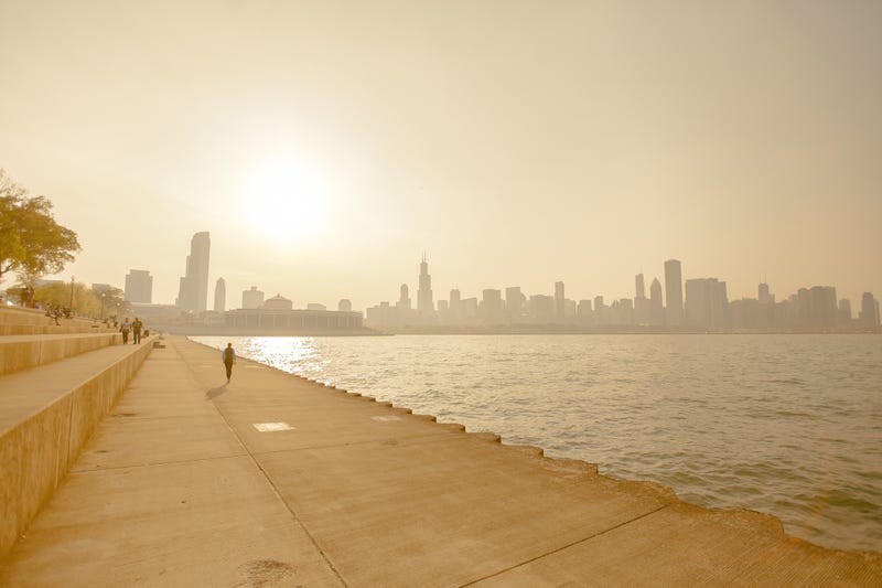 A hot summer day in Chicago. 