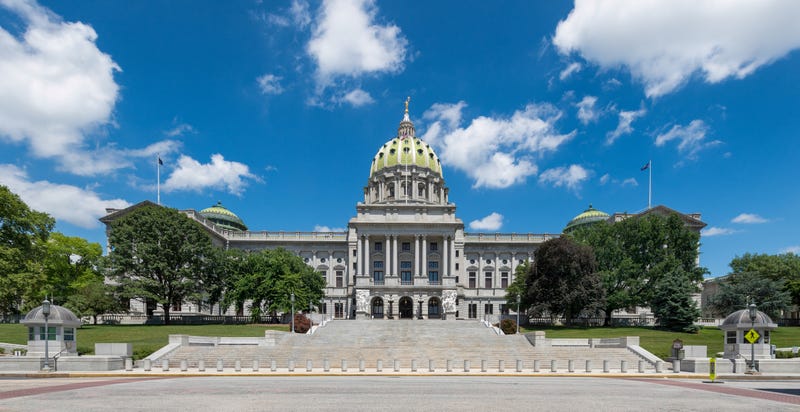 Panoramic view of the Pa. State Capitol