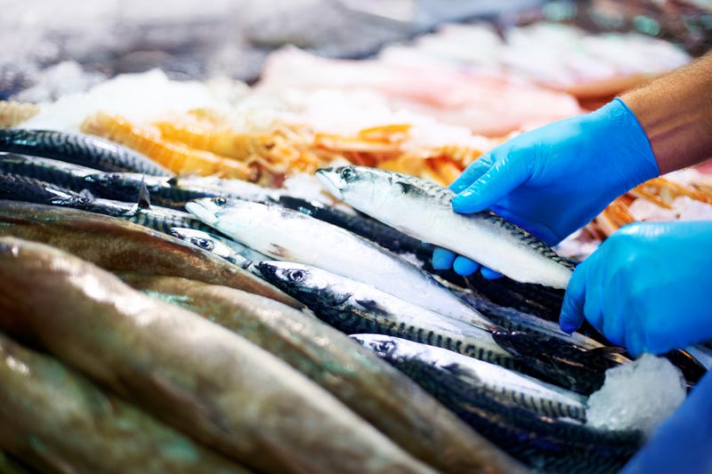 Fish being prepared for a meal