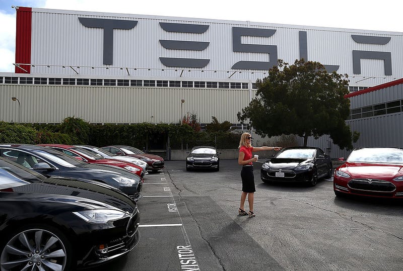 A view of the Tesla Fremont Factory in Fremont, California.