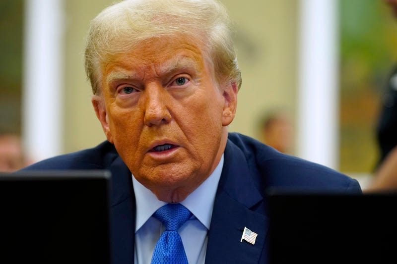 Former President Donald Trump sits in the courtroom during his civil fraud trial at New York State Supreme Court on Nov. 6, 2023