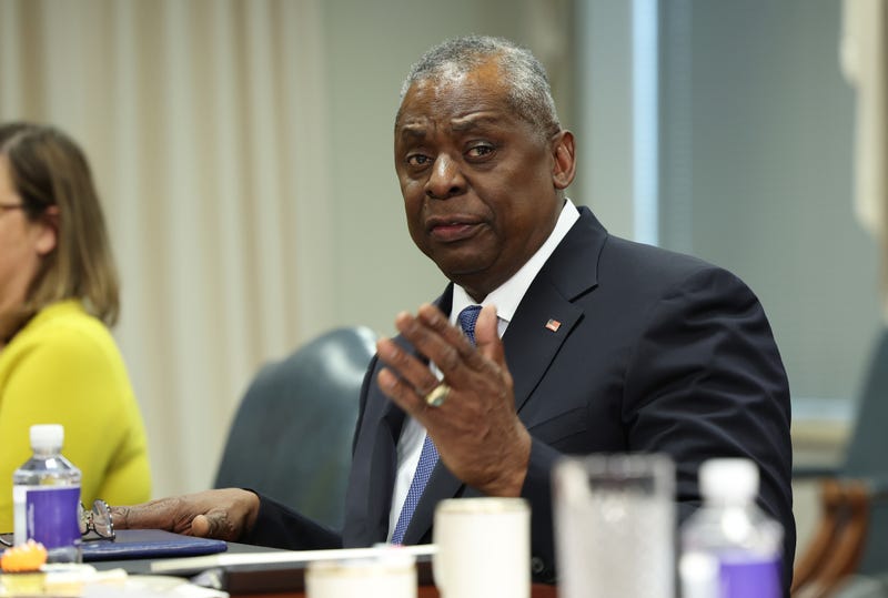 U.S. Secretary of Defense Lloyd Austin participates in a meeting with Australian Deputy Prime Minister and Minister of Defense Richard Marles at the Pentagon on October 31, 2023 in Arlington, Virginia. The two military leaders met to discuss military cooperation in the Indo-Pacific.