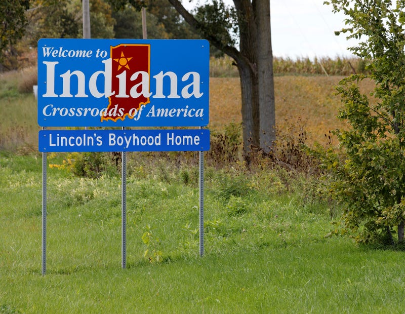 Welcome to Indiana sign 
