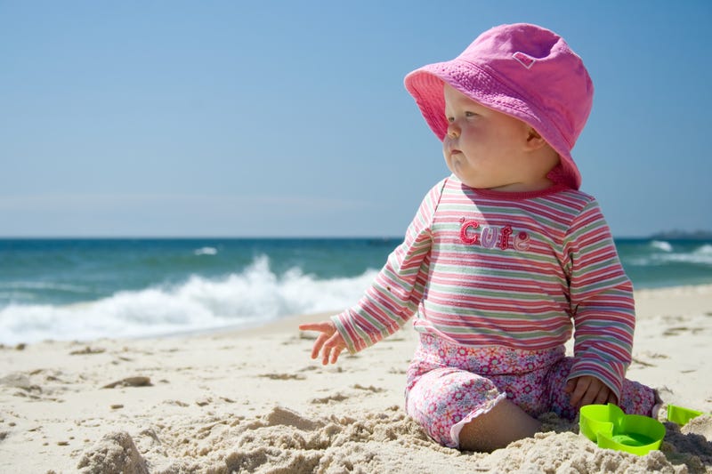 Baby at beach
