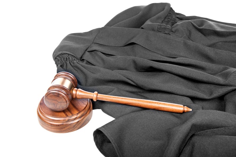 Judge's robe and gavel
