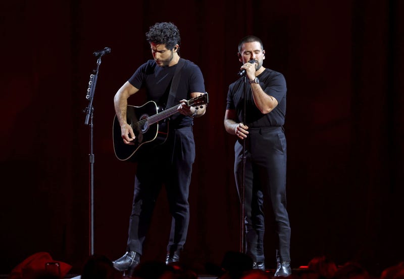  Dan Smyers and Shay Mooney of Dan + Shay perform onstage during the 57th Annual CMA Awards at Bridgestone Arena