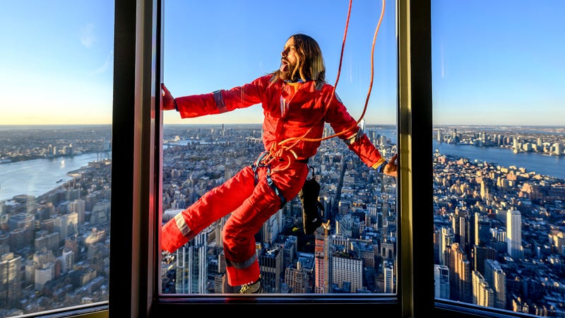 Jared Leto climbs the Empire State Building on Nov. 9, 2023