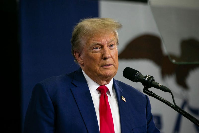 Former President Donald Trump speaks to a crowd of supporters at the Fort Dodge Senior High School on November 18, 2023 in Fort Dodge, Iowa. The former president spoke on various topics pertaining to things that happened during his term in office as well as current events. (Photo by Jim Vondruska/Getty Images)