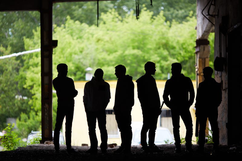 A group of teenagers