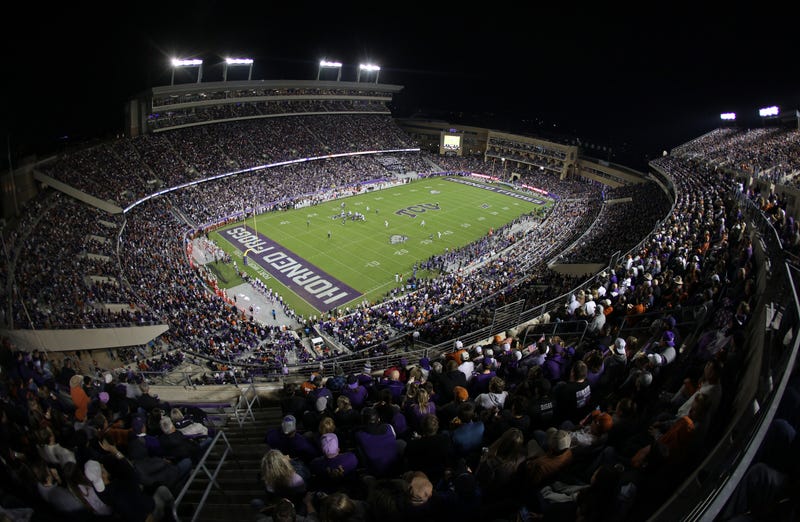 A general view during the game between the TCU Horned Frogs and the Texas Longhorns during the first half at Amon G. Carter Stadium on Nov. 11, 2023, in Fort Worth, Texas.