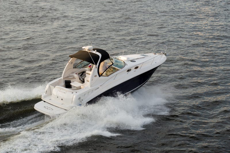 Speedboat on a river