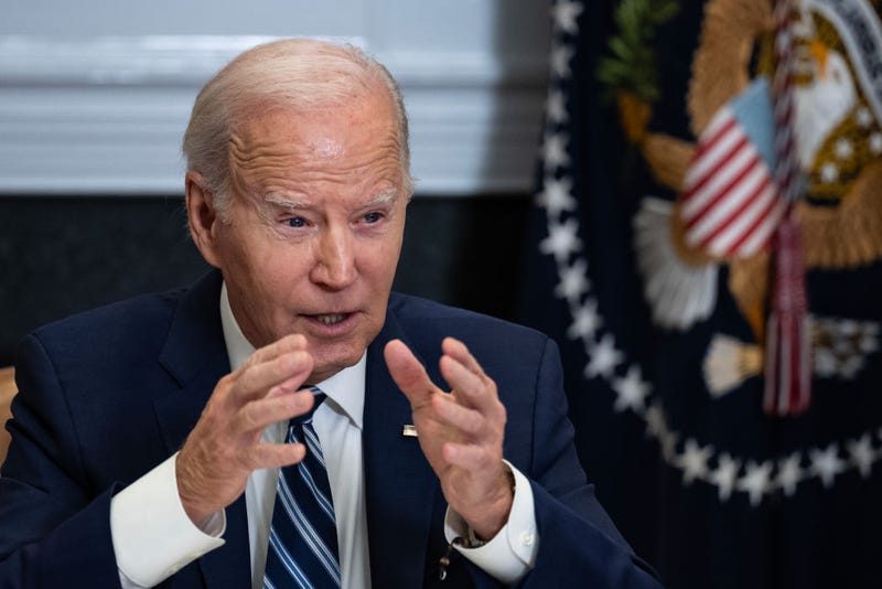 U.S. President Joe Biden speaks during a meeting about countering the flow of fentanyl into the United States, in the Roosevelt Room of the White House November 21, 2023 in Washington, DC.