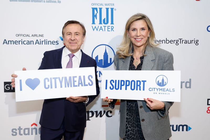 Daniel Boulud and Margo Nederlander at the Citymeals On Wheels 36th Annual Power Lunch at The Plaza Hotel on November 15, 2023 in New York City.