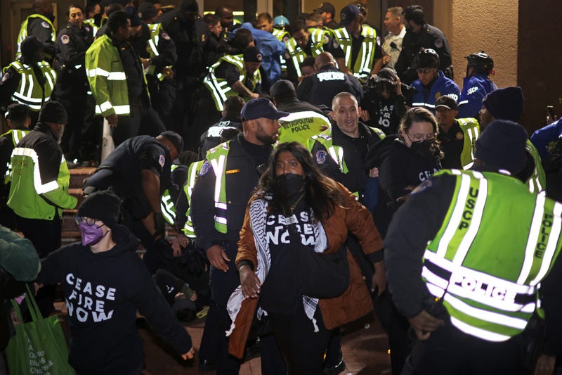 A NY state man was arrested for allegedly attacking Capitol Police Officers in a protest outside the DNC Wednesday.