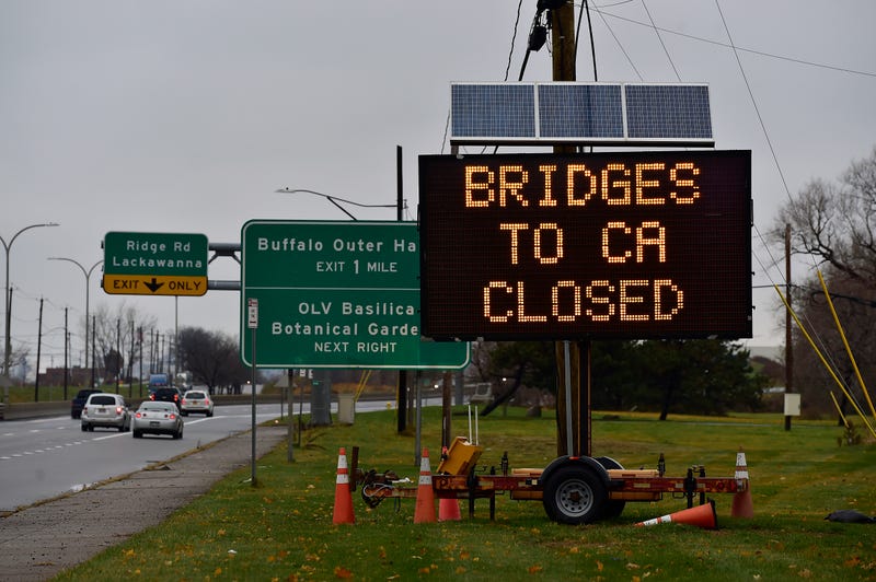 Land transport to Canada in Western New York was closed in the wake of the explosion.